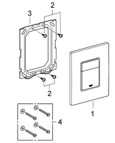 Клавиша смыва GROHE Skate Cosmopolitan (3 режима смыва), альпин-белый (38732SH0) Клавиша смыва GROHE Skate Cosmopolitan (3 режима смыва), альпин-белый (38732SH0)