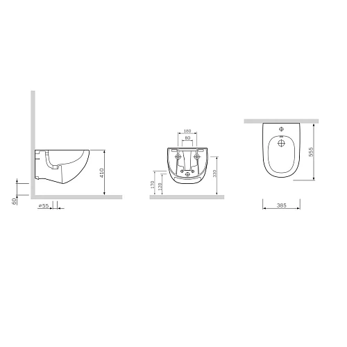 Биде подвесное AM.PM Sensation C303411WH Биде подвесное AM.PM Sensation C303411WH