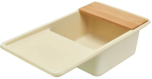 Кухонная мойка Aquaton Беллис 97 1A725132BS290 из литого мрамора, шампань Кухонная мойка Aquaton Беллис 97 1A725132BS290 из литого мрамора, шампань