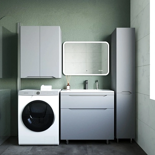 Тумба под раковину Style Line Марелла 80 Люкс антискрейтч серый, PLUS напольная СС-00002403 Тумба под раковину Style Line Марелла 80 Люкс антискрейтч серый, PLUS напольная СС-00002403