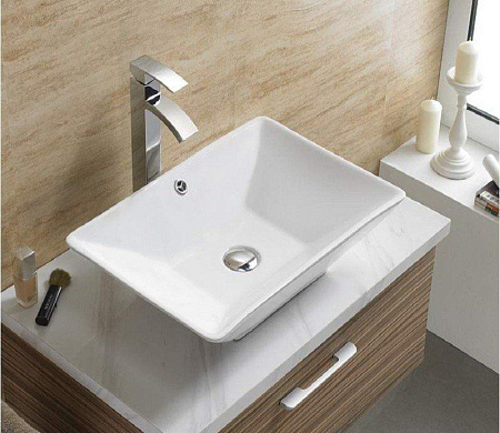 Раковина CeramaLux 9212 накладная, белый