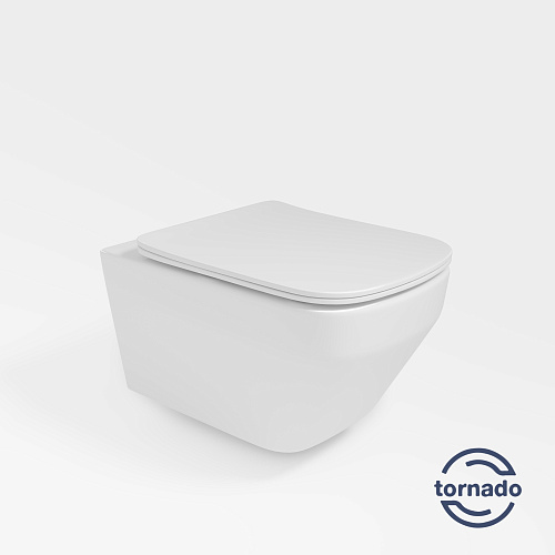 Унитаз подвесной Vincea Tornado Edge VT1-38T, цвет белый, ультратонкое soft-close сиденье Унитаз подвесной Vincea Tornado Edge VT1-38T, цвет белый, ультратонкое soft-close сиденье