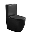 Унитаз напольный Ceruttispa ORLTER MB CT9866 безободковый черный матовый, сиденье микролифт Унитаз напольный Ceruttispa ORLTER MB CT9866 безободковый черный матовый, сиденье микролифт