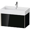 Тумба под раковину Duravit XVIU XV42360B140 подвесная 78.4 см черный глянцевый