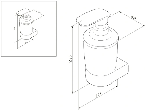 Дозатор жидкого мыла AM.PM Sensation A3036900 стеклянный, хром Дозатор жидкого мыла AM.PM Sensation A3036900 стеклянный, хром