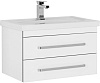 Тумба с раковиной Aquanet Сиена 70 белый (подвесной 2 ящика) 00186361 + 00185343