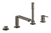 Картинка анонса товара «смеситель на борт ванны grohe lineare new на 4 отверстия, темный графит матовый (19577al1)»