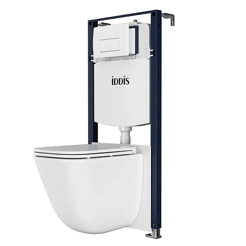 Комплект унитаза IDDIS Basic (BASTQ03i73) инсталляция и белая клавиша смыва Комплект унитаза IDDIS Basic (BASTQ03i73) инсталляция и белая клавиша смыва