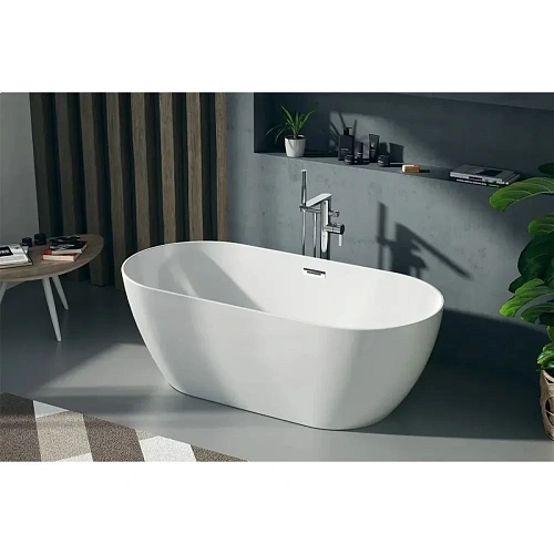 Ванна отдельностоящая Ceruttispa d'ISEO160 CT9903 1600x750x560 акриловая, белая, со сливом-переливом Ванна отдельностоящая Ceruttispa d'ISEO160 CT9903 1600x750x560 акриловая, белая, со сливом-переливом