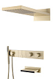 Душевая система Boheme ZODIAC с термостатом MATT GOLD встраиваемая 133-2-MG Душевая система Boheme ZODIAC с термостатом MATT GOLD встраиваемая 133-2-MG