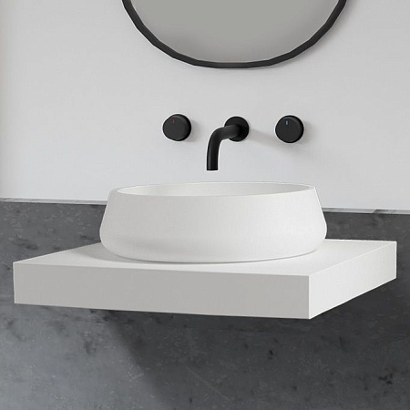 Раковина ABBER Stein AS2605 накладная, белая матовая