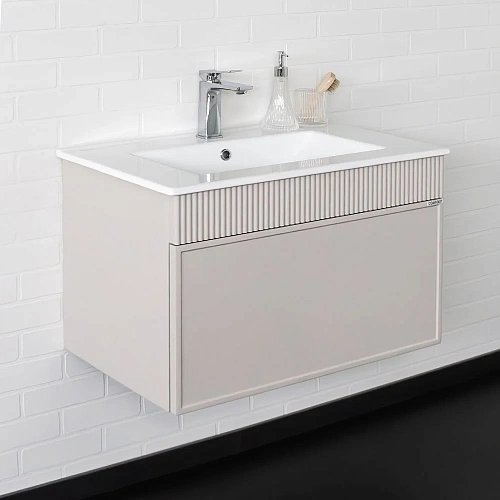 Тумба с раковиной Comforty Мадрид-70 00-00020643 серый шелк раковина Comforty 70E Тумба с раковиной Comforty Мадрид-70 00-00020643 серый шелк раковина Comforty 70E