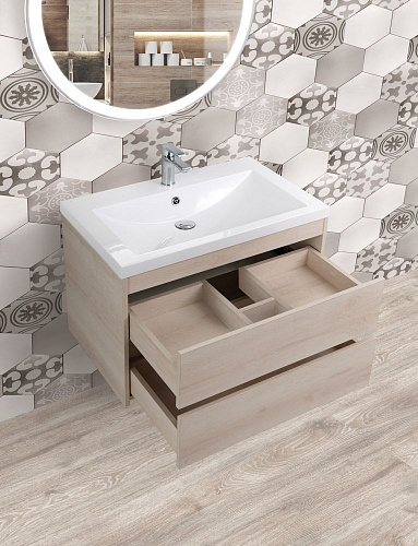 Тумба под раковину ART&MAX FAMILY Family-580-2C-SO-PB подвесная с двумя выкатными ящиками, Pino Bian Тумба под раковину ART&MAX FAMILY Family-580-2C-SO-PB подвесная с двумя выкатными ящиками, Pino Bian