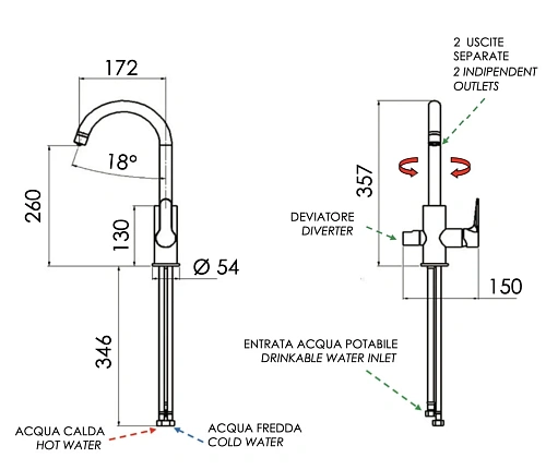 Смеситель для кухни Remer Winner W79DW Смеситель для кухни Remer Winner W79DW