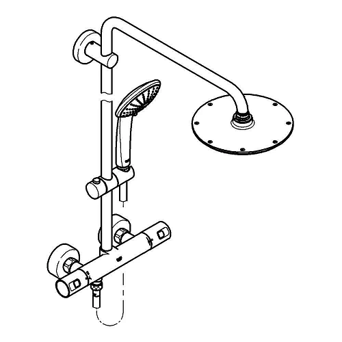 Душевая система GROHE Vitalio 210 с термостатическим смесителем, хром (27965000) Душевая система GROHE Vitalio 210 с термостатическим смесителем, хром (27965000)