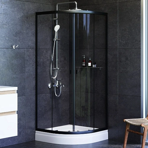 Душевой уголок AM.PM X-Joy Twin Slide W88G-205-080BT 80x80 без поддона, профиль черный, стекло прозр Душевой уголок AM.PM X-Joy Twin Slide W88G-205-080BT 80x80 без поддона, профиль черный, стекло прозр