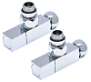 Вентиль угловой квадратный хром НР-ВР, 1\2*3\4, LX-855SCH0504, пара