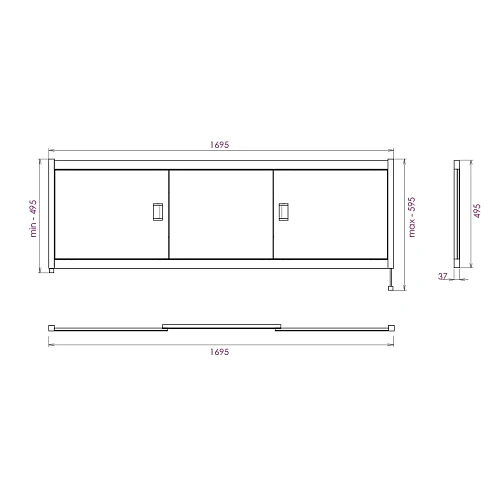 Экран для ванны фронтальный Onika МОНАКО 170 белый 517008 Экран для ванны фронтальный Onika МОНАКО 170 белый 517008