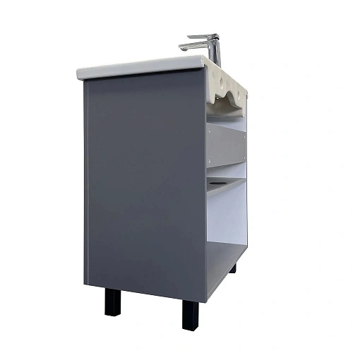 Тумба с раковиной Comforty Лима-60Н 00-00019240 антрацит раковина Como 60 Тумба с раковиной Comforty Лима-60Н 00-00019240 антрацит раковина Como 60