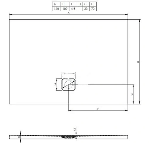 Душевой поддон Riho Basel 434 DC380050000000S 140x100 Душевой поддон Riho Basel 434 DC380050000000S 140x100