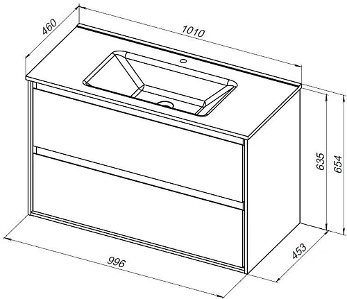 Тумба под раковину Aquanet Милан 100 дуб рустикальный 00336380 подвесная Тумба под раковину Aquanet Милан 100 дуб рустикальный 00336380 подвесная