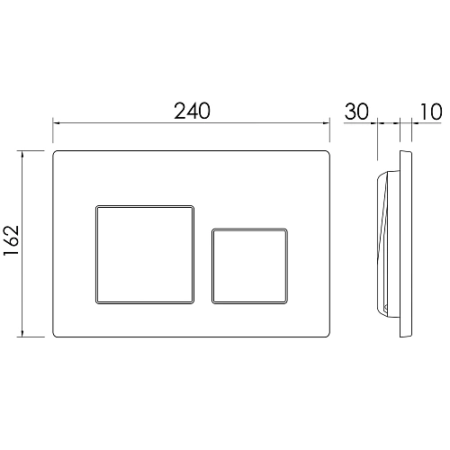 Клавиша смыва Ceramica Nova Balance Square CN12-002MB черный матовый Клавиша смыва Ceramica Nova Balance Square CN12-002MB черный матовый