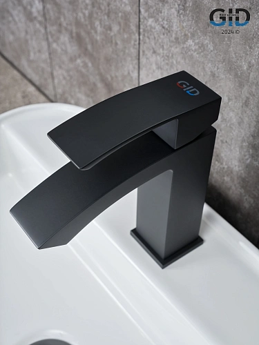 Смеситель для раковины Gid Victoria L120-BM-K L120BMK черный матовый Смеситель для раковины Gid Victoria L120-BM-K L120BMK черный матовый