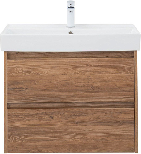 Тумба под раковину Aquanet Nova Lite 75 дуб шоколадный (2 ящика) 00287880 Тумба под раковину Aquanet Nova Lite 75 дуб шоколадный (2 ящика) 00287880