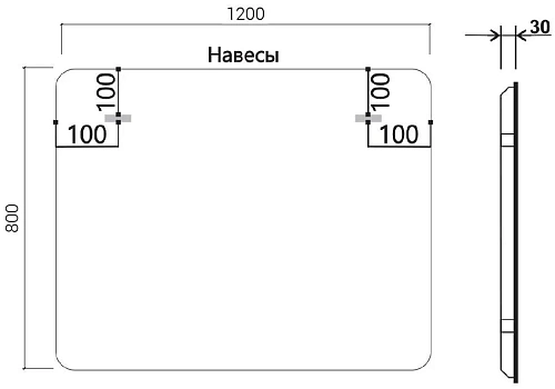 Зеркало Vincea LED VLM-3MA120-2 1200х800 c сенсорным выключателем и диммером, антизапотевание Зеркало Vincea LED VLM-3MA120-2 1200х800 c сенсорным выключателем и диммером, антизапотевание