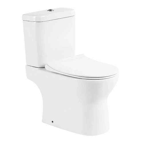 Унитаз напольный BelBagno STEAM BB130CPR/BB130SC безободковый с сиденьем Унитаз напольный BelBagno STEAM BB130CPR/BB130SC безободковый с сиденьем