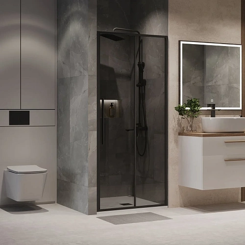 Душевая дверь Niagara Nova NG-85-11TB (110x195) черный матовый, стекло тонированное Душевая дверь Niagara Nova NG-85-11TB (110x195) черный матовый, стекло тонированное