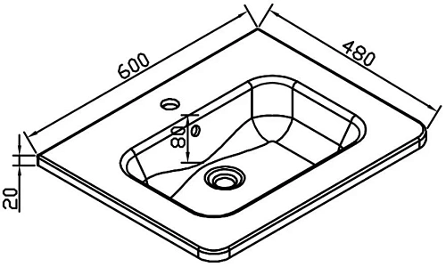 Раковина Vincea VCB-1RA600W белая Раковина Vincea VCB-1RA600W белая