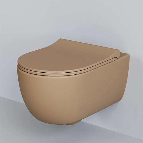 Крышка-сиденье Ambassador Abner 102T20501S (тонкое) матовое бежевый Крышка-сиденье Ambassador Abner 102T20501S (тонкое) матовое бежевый