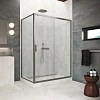 Душевой уголок Vegas-glass ZP+ZPV Protec 110*70 11 02 1100x700 мм, профиль оружейная сталь, стекло шиншилла