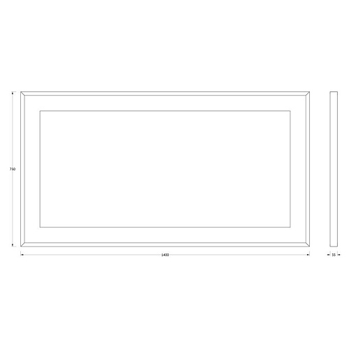 Зеркало Evoform Ledside в багетной раме и LED-светильником BY 2209 140х75 см Зеркало Evoform Ledside в багетной раме и LED-светильником BY 2209 140х75 см