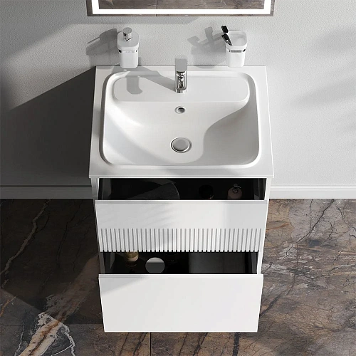 Тумба под раковину AM.PM Func M8FFUX0602WM push-to-open, 60 см, белый матовый Тумба под раковину AM.PM Func M8FFUX0602WM push-to-open, 60 см, белый матовый