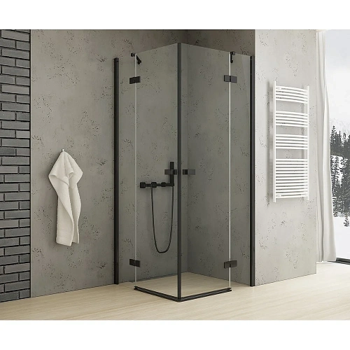 Душевой уголок NEW TRENDY REFLEXA BLACK 110x80x200 EXK-4987 черный Душевой уголок NEW TRENDY REFLEXA BLACK 110x80x200 EXK-4987 черный