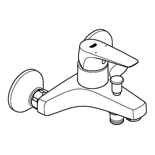 Смеситель для ванны GROHE BauFlow (23756000) хром Смеситель для ванны GROHE BauFlow (23756000) хром