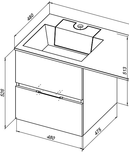 Тумба под раковину Aquanet Алвита 48 белый 00243660 Тумба под раковину Aquanet Алвита 48 белый 00243660