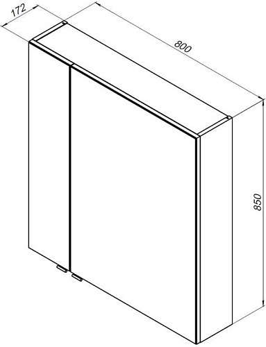 Зеркальный шкаф Aquanet Алвита New 80 Серый 00277536 Зеркальный шкаф Aquanet Алвита New 80 Серый 00277536