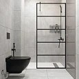 Душевая перегородка STWORKI Кронборг LOFT-GW- 75х220 75 см, профиль черный матовый 537899 Душевая перегородка STWORKI Кронборг LOFT-GW- 75х220 75 см, профиль черный матовый 537899