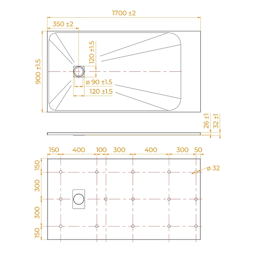 Душевой поддон RGW TSS-W 900x1700 мм 553502917-01 прямоугольный Душевой поддон RGW TSS-W 900x1700 мм 553502917-01 прямоугольный