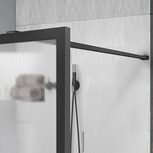 Душевая перегородка Vincea Walk-In VSW-1HP100FLGM 1000x2000 вороненая сталь стекло рифленое Душевая перегородка Vincea Walk-In VSW-1HP100FLGM 1000x2000 вороненая сталь стекло рифленое