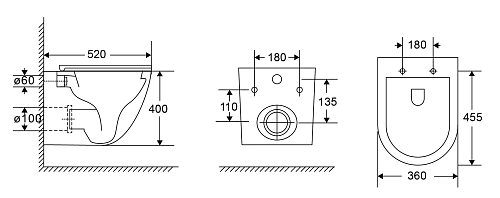 Унитаз подвесной AQUAme AQM2014PRO сиденье SoftClose, технология смыва Invisible, скрыт крепеж. 520х360х400 Унитаз подвесной AQUAme AQM2014PRO сиденье SoftClose, технология смыва Invisible, скрыт крепеж. 520х360х400