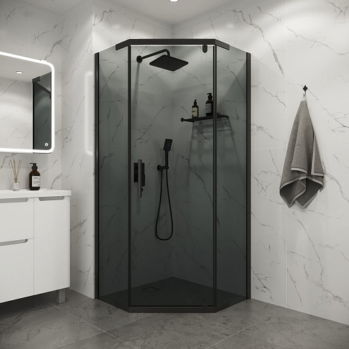 Душевой уголок Niagara Eco NG-1010-14DT (100x100x190) трапеция, распаш, профиль черный, стекло тонированное (4мм) Душевой уголок Niagara Eco NG-1010-14DT (100x100x190) трапеция, распаш, профиль черный, стекло тонированное (4мм)