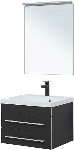 Тумба под раковину Aquanet Верона 58 New черный матовый 00272428 Тумба под раковину Aquanet Верона 58 New черный матовый 00272428