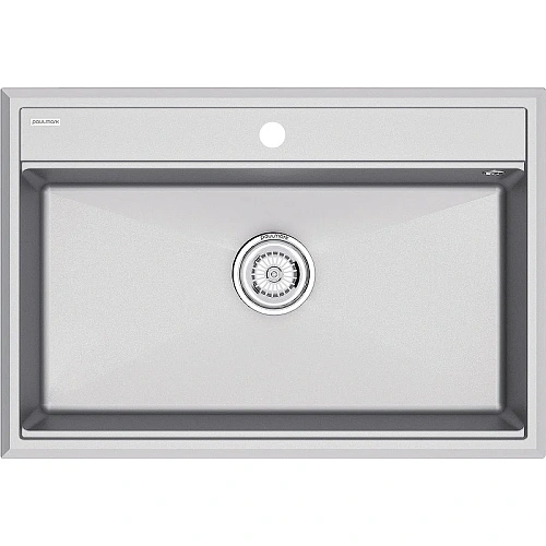 Кухонная мойка Paulmark STEPIA 80 PM117551-GRM , серый металлик, 750х510 Кухонная мойка Paulmark STEPIA 80 PM117551-GRM , серый металлик, 750х510