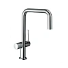 Смеситель для кухни Hansgrohe U 220, с запорным вентилем, 1jet 72807000, хром