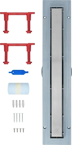 Душевой уголок DIWO Анапа 90х90, профиль хром глянец с линейным трапом CK DRAIN 1105-00155 55 см и В 594708 Душевой уголок DIWO Анапа 90х90, профиль хром глянец с линейным трапом CK DRAIN 1105-00155 55 см и В 594708