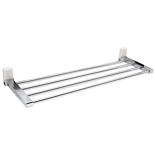 Полка WasserKRAFT Leine K-5011WHITE для полотенец белый/хром Полка WasserKRAFT Leine K-5011WHITE для полотенец белый/хром